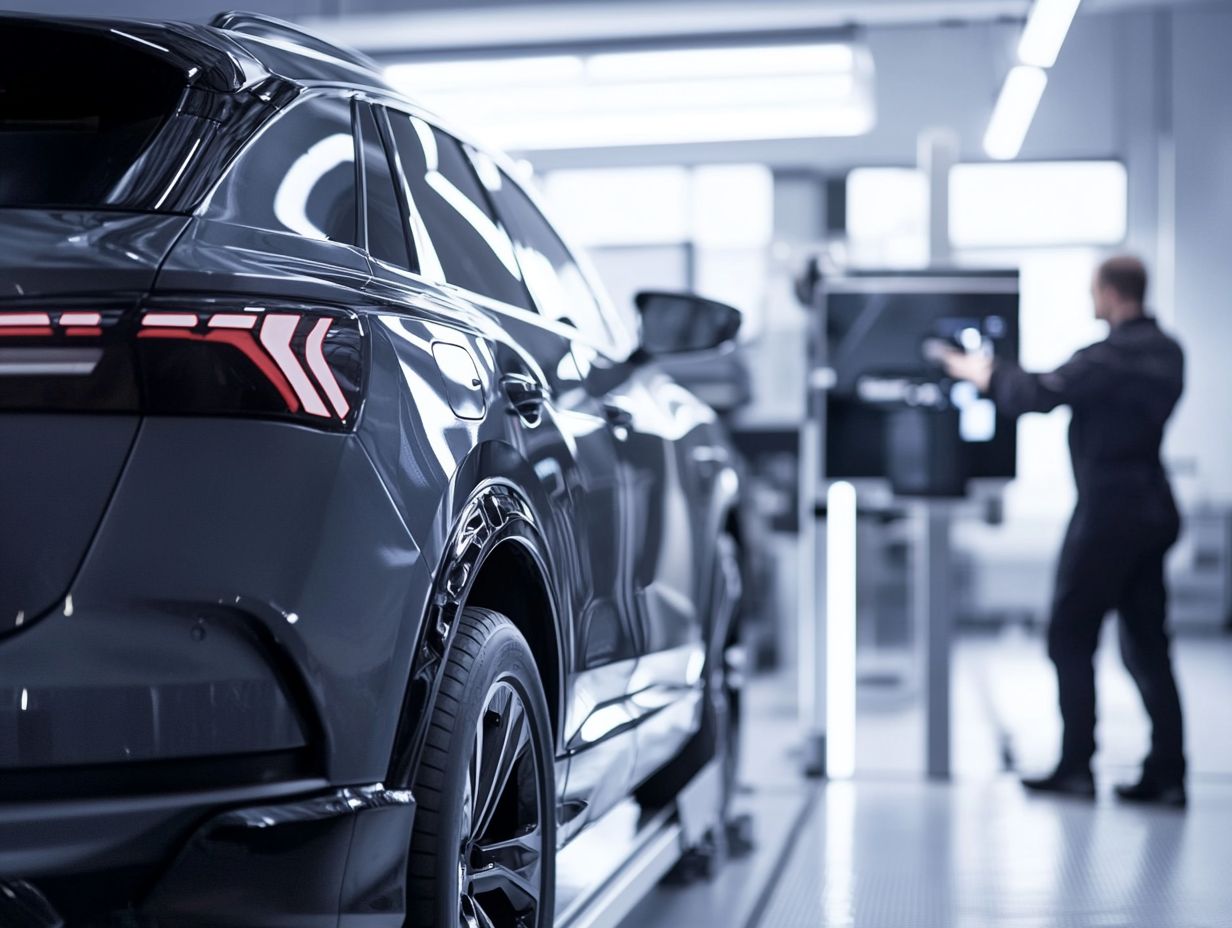 Technik vykonávajúci ADAS kalibráciu